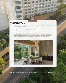 𝐁𝐮𝐬𝐢𝐧𝐞𝐬𝐬 𝐢𝐧 𝐆𝐫𝐞𝐞𝐧, 𝐄𝐱𝐜𝐞𝐥𝐥𝐞𝐧𝐜𝐞 𝐔𝐧𝐬𝐞𝐞𝐧
New World Saigon Hotel tự hào được Business Traveller vinh danh với danh hiệu Best Hotel for: Eco-conscious business travellers, một sự ghi nhận cho những nỗ lực bền bỉ trong việc kết hợp tiêu chuẩn dịch vụ đẳng cấp quốc tế với cam kết phát triển bền vững.

Tọa lạc tại trung tâm Thành phố Hồ Chí Minh, với 530 phòng nghỉ và không gian sự kiện sức chứa đến 650 khách, khách sạn là điểm đến quen thuộc với các hội nghị quy mô lớn. Song song với tiêu chuẩn vận hành chuyên nghiệp là định hướng giảm thiểu tác động môi trường và tối ưu hóa giá trị dài hạn cho cộng đồng.

Danh hiệu này là một cột mốc đáng trân trọng, đồng thời cũng là lời cam kết tiếp tục nâng cao chuẩn mực lưu trú công tác theo hướng xanh và bền vững hơn.

Nâng tầm hiệu suất trong không gian lưu trú bền vững.
Tận hưởng kỳ nghỉ trọn vẹn tại New World Saigon.
📍 New World Saigon Hotel, 76 Lê Lai, phường Bến Thành, TP.HCM
📞 +84 28 3822 8888
✉️ reservations.saigon@newworldhotels.com
***
New World Saigon Hotel is proud to be recognised by Business Traveller as Best Hotel for Eco-Conscious Business Travellers, a meaningful acknowledgment of our ongoing commitment to combining international service standards with responsible, sustainable practices.

Located in the heart of Ho Chi Minh City, with 530 guest rooms and event spaces accommodating up to 650 attendees, the hotel remains a trusted destination for large-scale conferences and corporate stays. Alongside operational excellence, we continue to prioritise environmental responsibility and long-term value for the community.

This recognition marks an important milestone — and reinforces our commitment to advancing a greener standard for business travel.

Elevate your productivity in a sustainable hospitality environment.
Enjoy a seamless stay at New World Saigon.
📍 New World Saigon Hotel, 76 Le Lai Street, Ben Thanh Ward, Ho Chi Minh City
 📞 +84 28 3822 8888
 ✉️ reservations.saigon@newworldhotels.com
#NewWorldHotels #NewWorldSaigon #BusinessTraveller #MICE #ecoconscious #EarthMonth